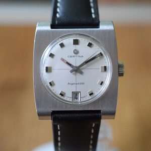 Vintage Certina Argonaut 220 Date 1969 White Dial