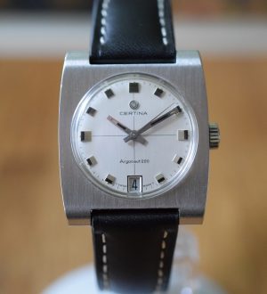 Vintage Certina Argonaut 220 Date 1969 White Dial